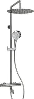 Душевая стойка Wasserkraft Berkel A188.116.101.010.CH Thermo, с термостатом, хром