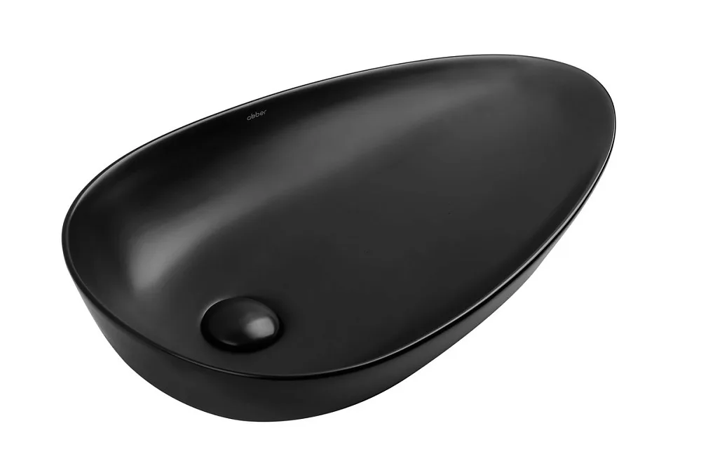Накладная раковина Abber Bequem AC2117MB матовая черная Sancos — официальный сайт
