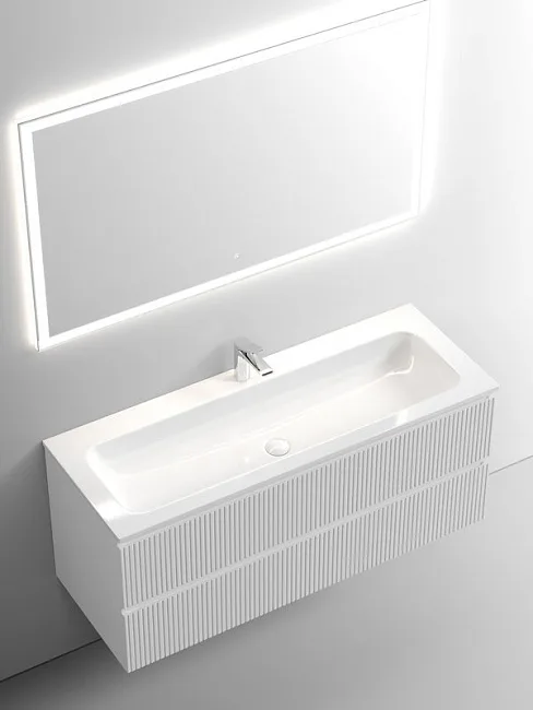 Тумба с раковиной Sancos Snob T 120 см, bianco, раковина CN7017 Sancos — Оригинал