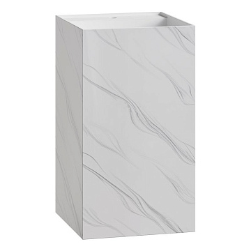 Раковина Boheme Cube 802-CLCT Corian 48х48х85 Calacatta, напольная