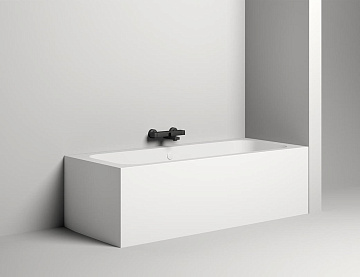 Ванна из искусственного камня Salini Orlanda Axis 190x80 см, встраиваемая, белая, на ножках