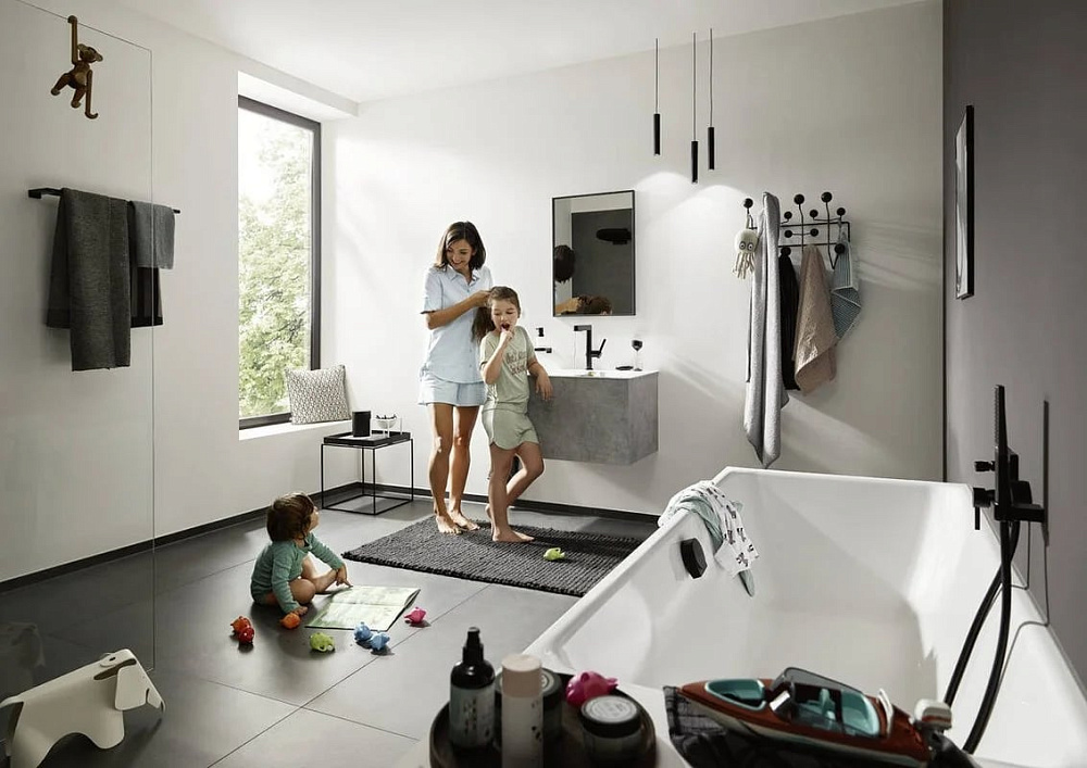Душевая лейка Hansgrohe Rainfinity 100 26866670 матовый черный