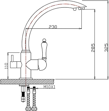 Смеситель для кухни Zorg Clean Water ZR 314 YF-33