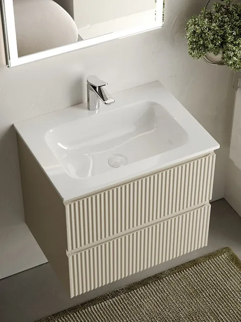Тумба под раковину Sancos Snob R 60 подвесная Beige soft (капучино), SNR60CE Sancos — Оригинал