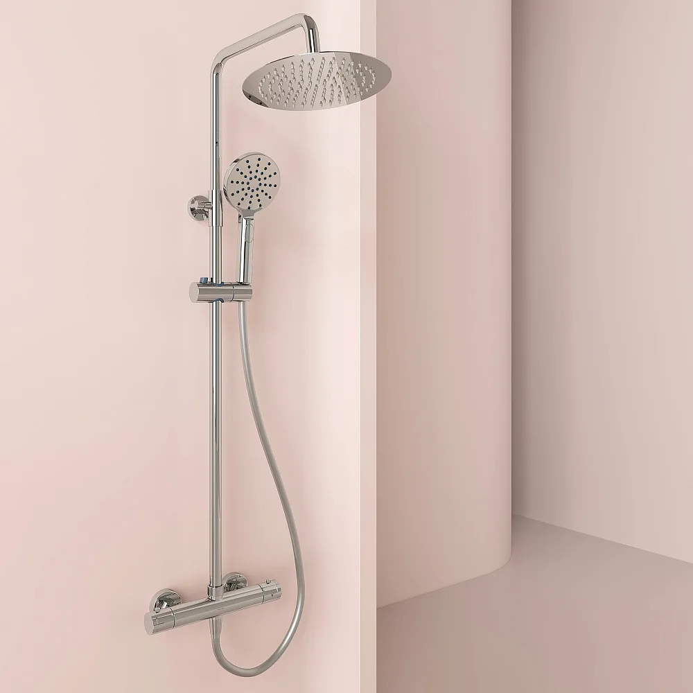 Душевая стойка Sancos Kanedo SC7200CH с термостатом, хром Sancos — официальный сайт