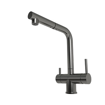 Смеситель для кухни Emar Steel ЕСВ 7017 dark