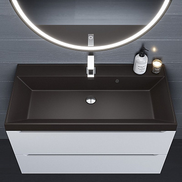 Мебельная раковина Uperwood Classic Quartz 291030031 90 см, матовая коричневая, трюфель