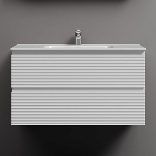 Тумба с раковиной Sancos Folk 90 bianco, раковина CN7002
