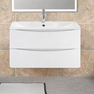 Тумба под раковину без столешницы BelBagno Acqua 90 подвесная, bianco lucido