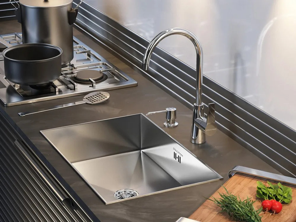 Дозатор для кухонной мойки Paulmark Sauber D001-CR хром Sancos — официальный сайт