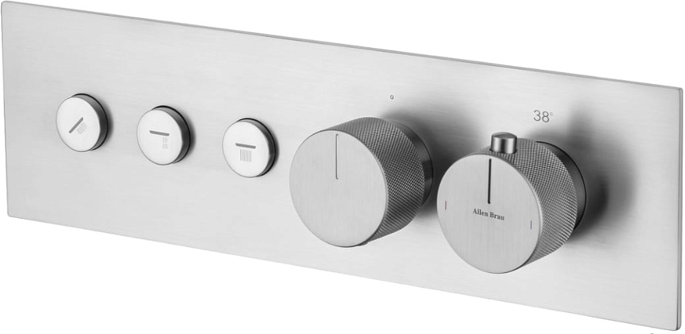 Термостатический смеситель встраиваемый Allen Brau Liberty 5.33003-BN С ВНУТРЕННЕЙ ЧАСТЬЮ, браширова