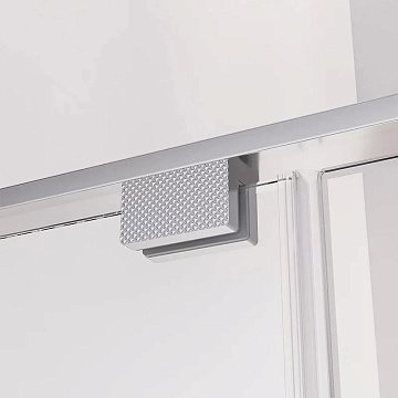 Душевая дверь в нишу Veconi Premium Alassio CH 150x200, профиль матовый хром, стекло прозрачное