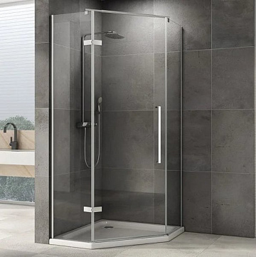 Душевой уголок Abber Ewiges Wasser AG05090 90x90, профиль хром, стекло прозрачное