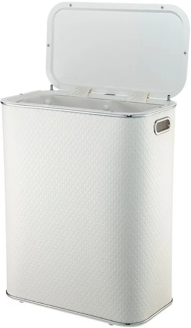 Корзина для белья Geralis NCWH-B белая, хром, стандартная Sancos — Оригинал