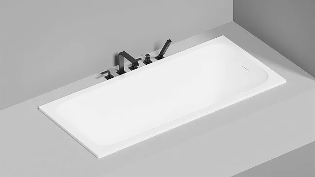 Ванна из искусственного камня Salini Orlanda Kit S-Stone 170x75 см, встраиваемая, матовая белая, на  Sancos — Оригинал