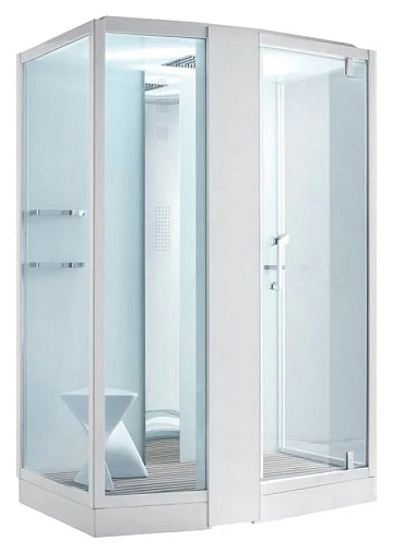 Душевая кабина Orans SR-89102LS, белая, с хамамом и сиденьем