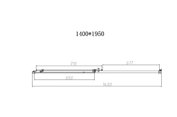 Душевая дверь в нишу Vincea Slim-N VDS-4SN140CLG 140 см, профиль брашированное золото, стекло прозра