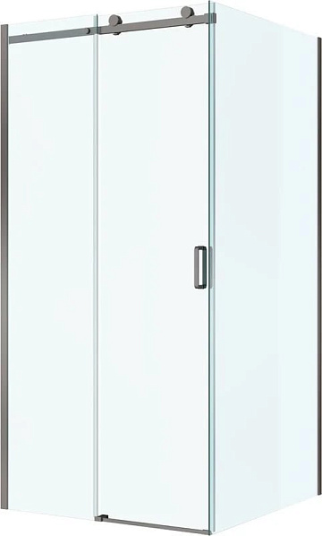 Душевой уголок BelBagno Soft Close-2 A-1-100-C-GM профиль оружейная сталь