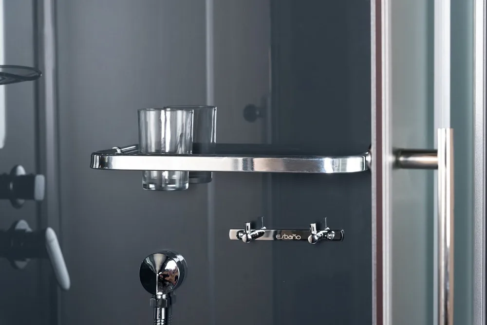 Душевая кабина Esbano Elegancia ESKG90CRB, с высоким поддоном Sancos — официальный сайт