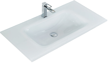 Мебельная раковина BelBagno BB1010/465-LV-VTR-BL белая