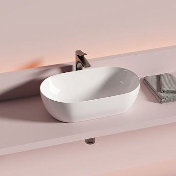 Раковина накладная Ceramicanova Twist овальная 50 см цвет белый CN12001