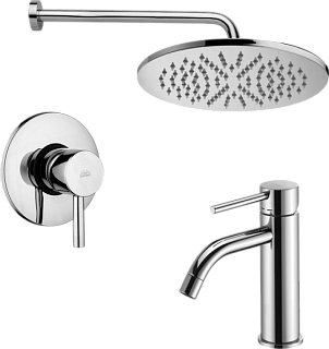 Комплект для ванной Paffoni Light KITLIG011CR071 С ВНУТРЕННЕЙ ЧАСТЬЮ, хром