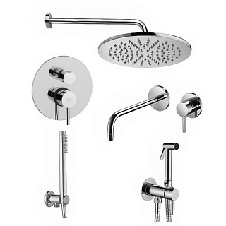 Комплект для ванной Paffoni Light KITZLIG018CR006 С ВНУТРЕННЕЙ ЧАСТЬЮ, хром