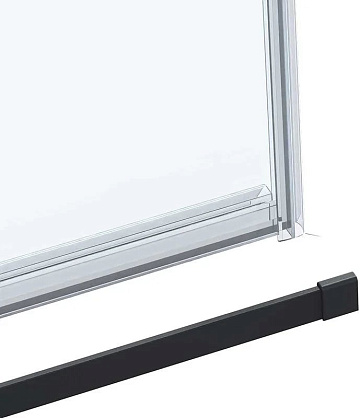 Душевой уголок Vincea Como Soft VSR-1CS8013CLB 130x80 см профиль черный, стекло прозрачное