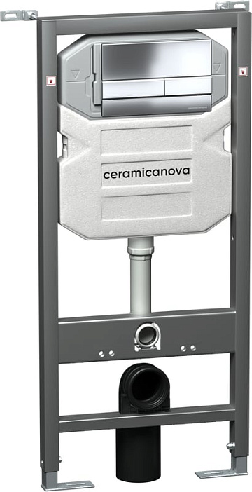 Система инсталляции для унитазов Ceramicanova Envision Flat CN1002CH, кнопка хром