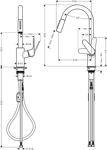 Смеситель для кухни Hansgrohe Focus Focus 31815670