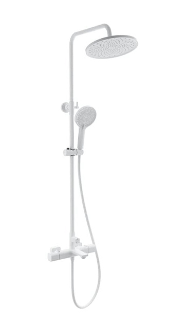 Душевая стойка Wonzon & Woghand SOLID WW-C3011-A-MW, матовая белая