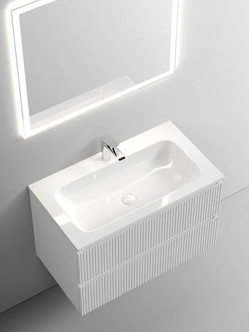 Тумба под раковину Sancos Snob T 80 подвесная Bianco (белый), SNT80W Sancos — Оригинал