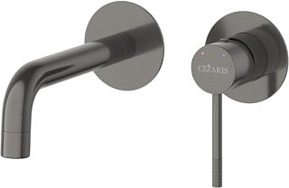 Смеситель для раковины Cezares Relax RELAX-BLI2-1 С ВНУТРЕННЕЙ ЧАСТЬЮ, оружейная сталь