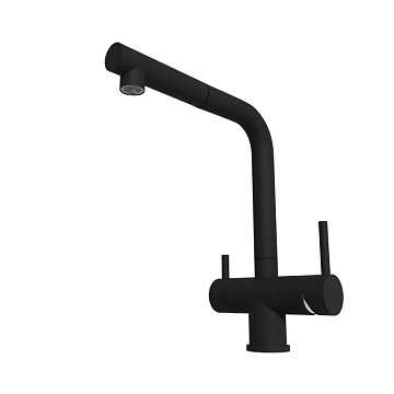 Смеситель для кухни Emar Quartz ЕСВ 7017 оникс