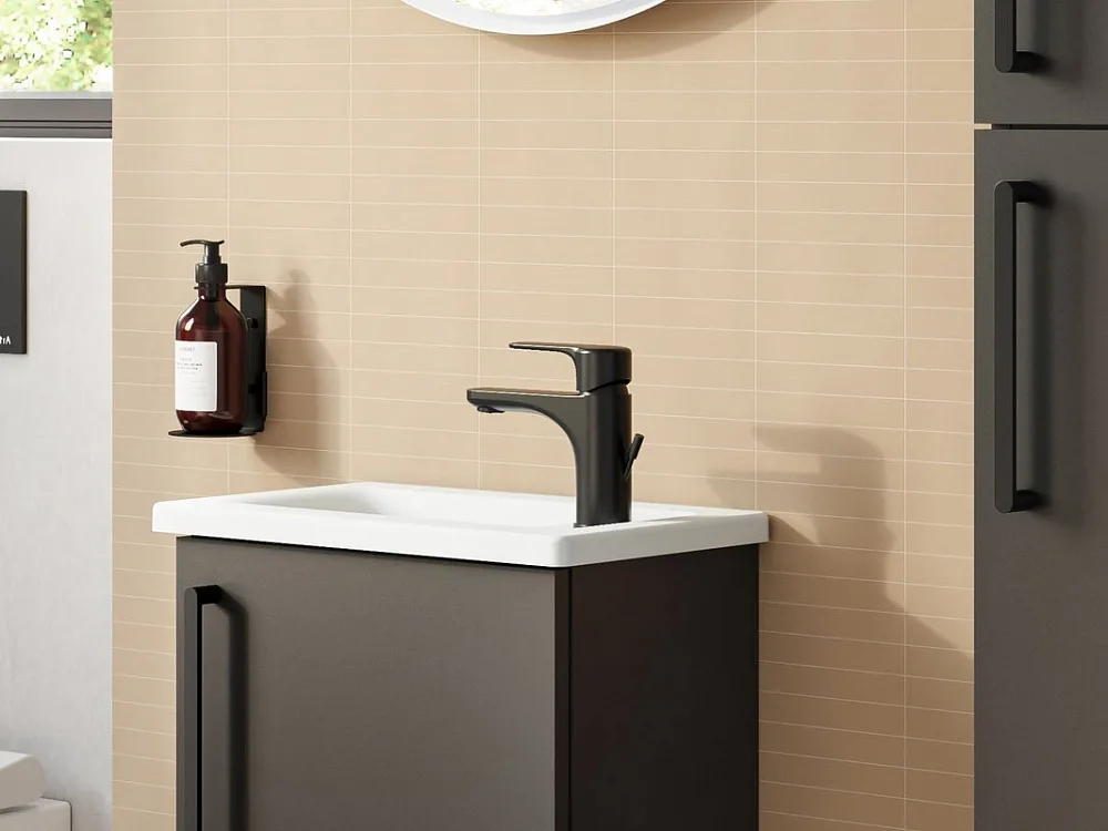 Смеситель для раковины VitrA Root Round A4270636EXP черный Sancos — официальный сайт