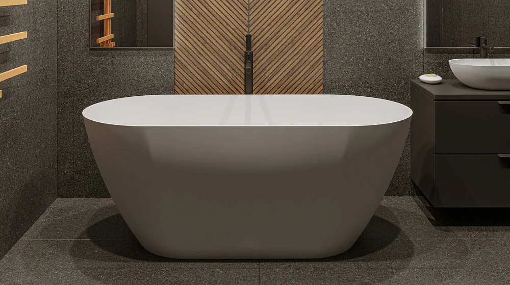Ванна из искусственного камня WHITECROSS Coral A 165x75 см, отдельностоящая, матовая белая, овальная Sancos — официальный сайт