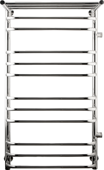 Полотенцесушитель водяной Indigo Brace LBCW100-50PR-б/п-60, с полкой, серебристый