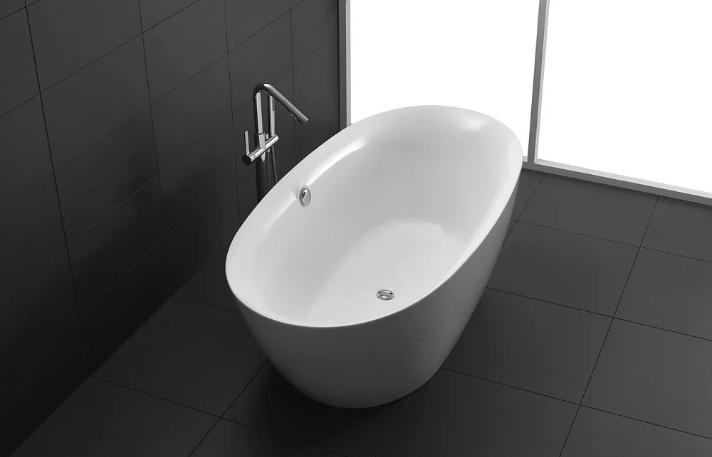 Акриловая ванна BelBagno BB68-1800 180x90 см, отдельностоящая, белая, овальная, с каркасом Sancos — официальный сайт