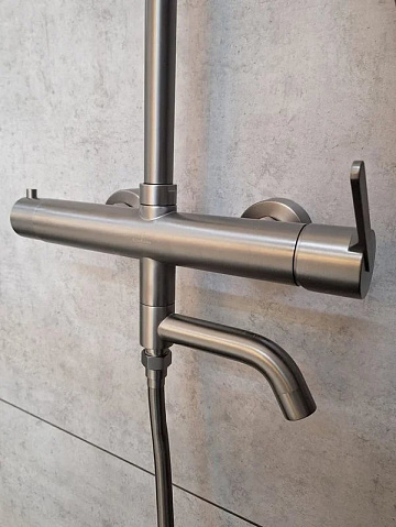 Душевая стойка AltroBagno Unione 030210 GrMt, оружейная сталь