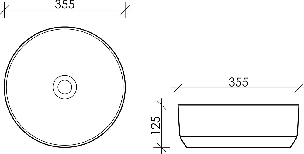 Накладная раковина Ceramicanova Element CN6006 белый матовый Sancos — официальный сайт