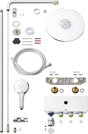Душевая стойка Grohe Euphoria SmartControl 310 Duo 26507LS0, белая луна, с термостатом