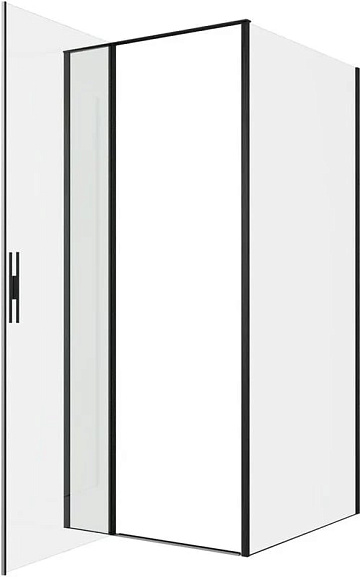 Душевой уголок Allen Brau Priority 90x100, профиль черный браш, стекло прозрачное