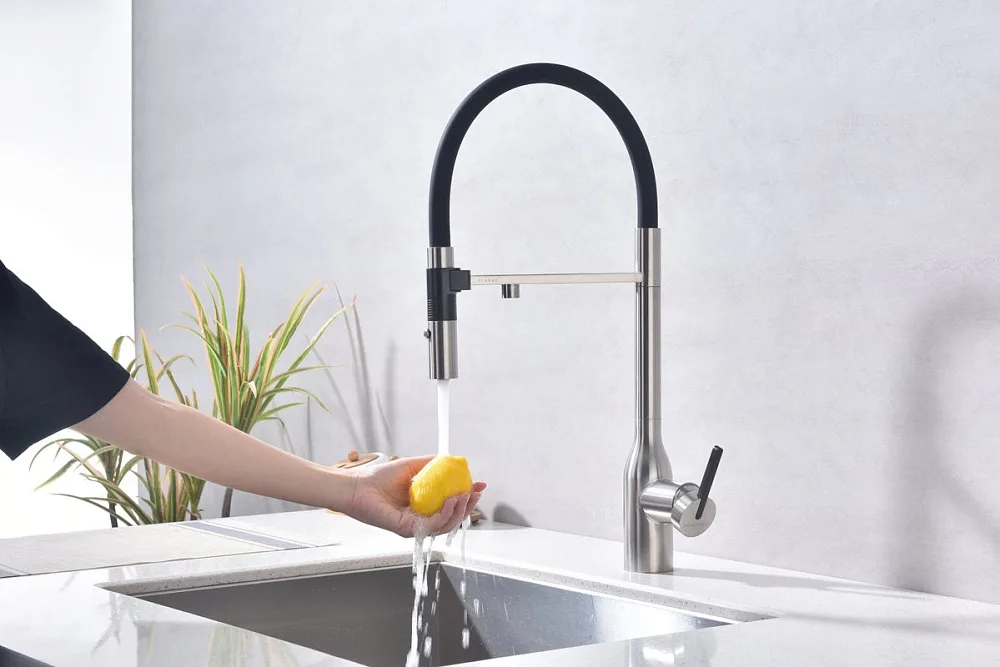 Смеситель для кухни Paulmark Magneto One Ma213188-BS брашированная сталь Sancos — официальный сайт