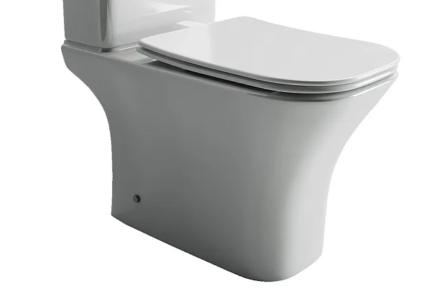Чаша для унитаза-компакта Ceramicanova Alfa Rimless CN9002-B с сидением микролифт Sancos — Оригинал