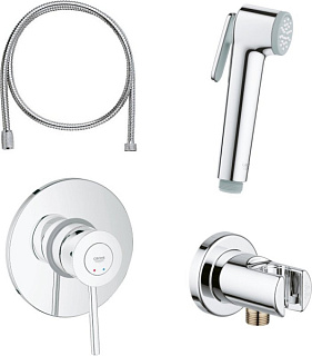 Гигиенический душ Grohe BauClassic 124434, со смесителем, С ВНУТРЕННЕЙ ЧАСТЬЮ