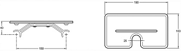 Душевая стойка Jacob Delafon Metro E26589-CP, с полкой