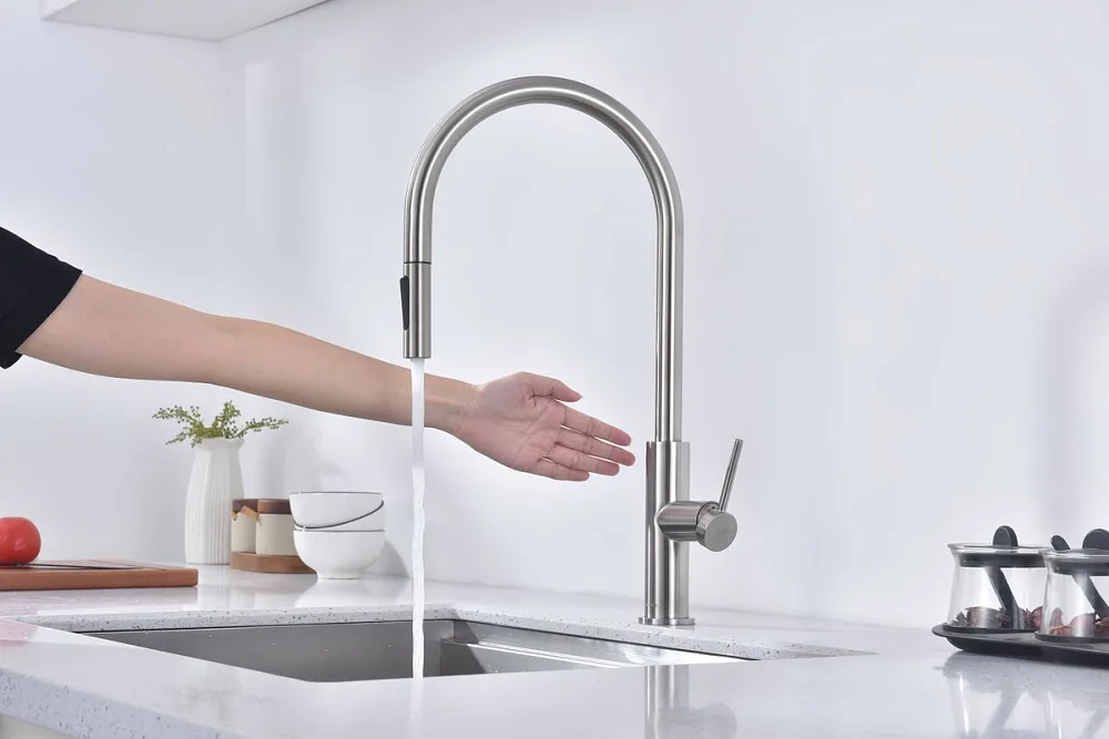 Смеситель для кухни Paulmark Senso Se215180-BS брашированная сталь Sancos — официальный сайт