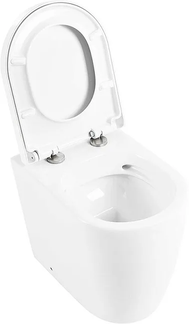 Унитаз приставной напольный BelBagno Marino BB105CBR сиденье BB105SC с микролифтом, безободковый, гл Sancos — Оригинал