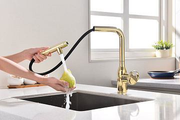 Смеситель для кухни Paulmark Urban Ur213104-G золото