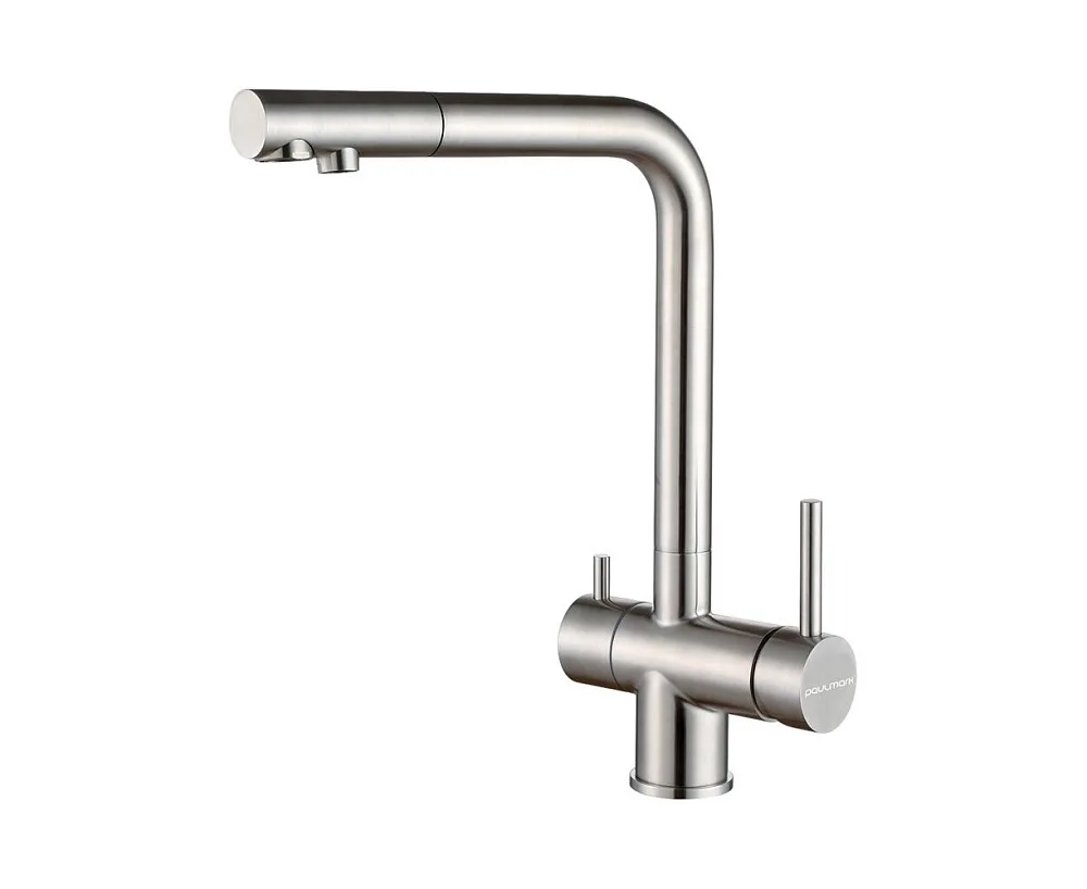 Смеситель для кухни Paulmark Skalen Sk213020-BS, брашированная сталь Sancos — официальный сайт